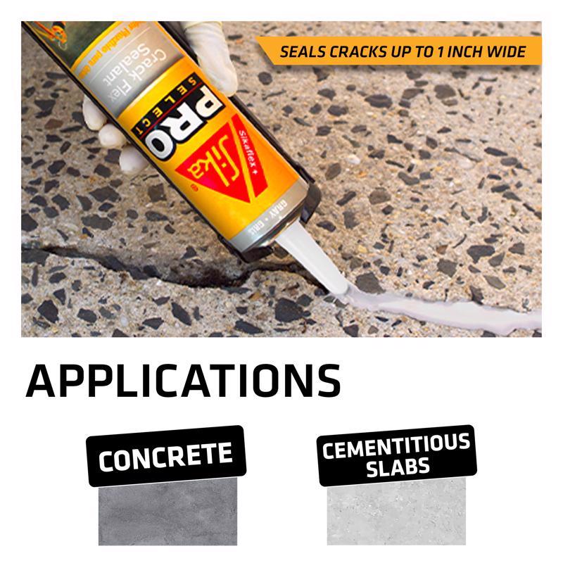 Sika Pro Select Gray Polyurethane Construction Caulk Sealant 10.1 oz