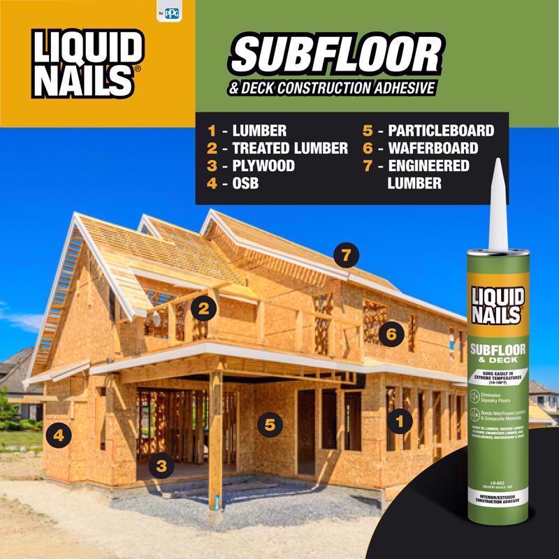 Liquid Nails Subfloor & Deck Synthetic Rubber Construction Adhesive 10 oz
