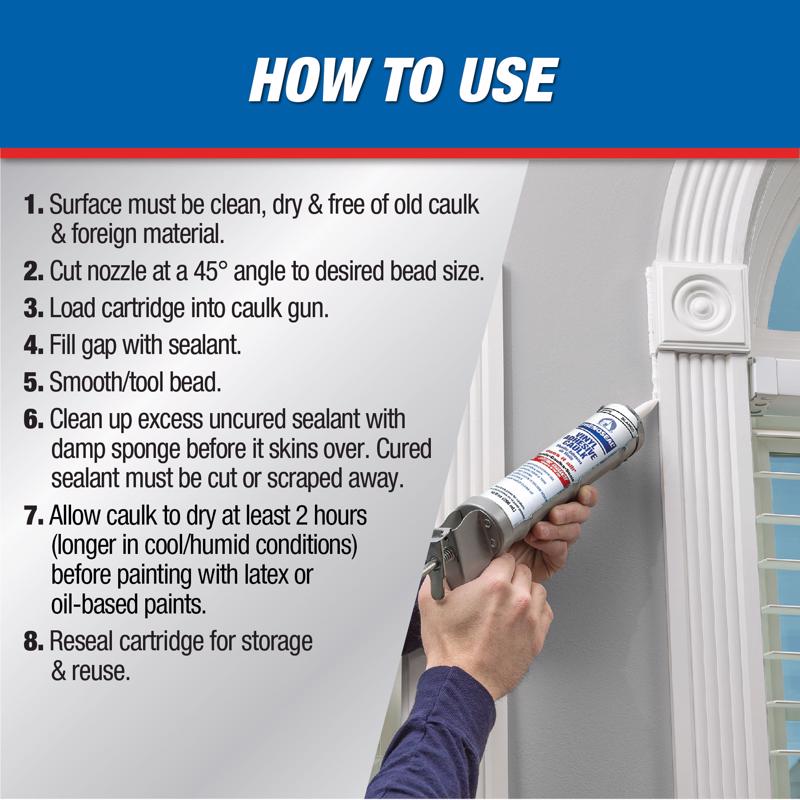 Phenoseal Does It All White Vinyl Kitchen and Bath Adhesive Caulk 10 oz