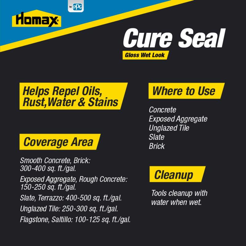 Homax Cure Seal Gloss Clear Water-Based Sealer 1 gal
