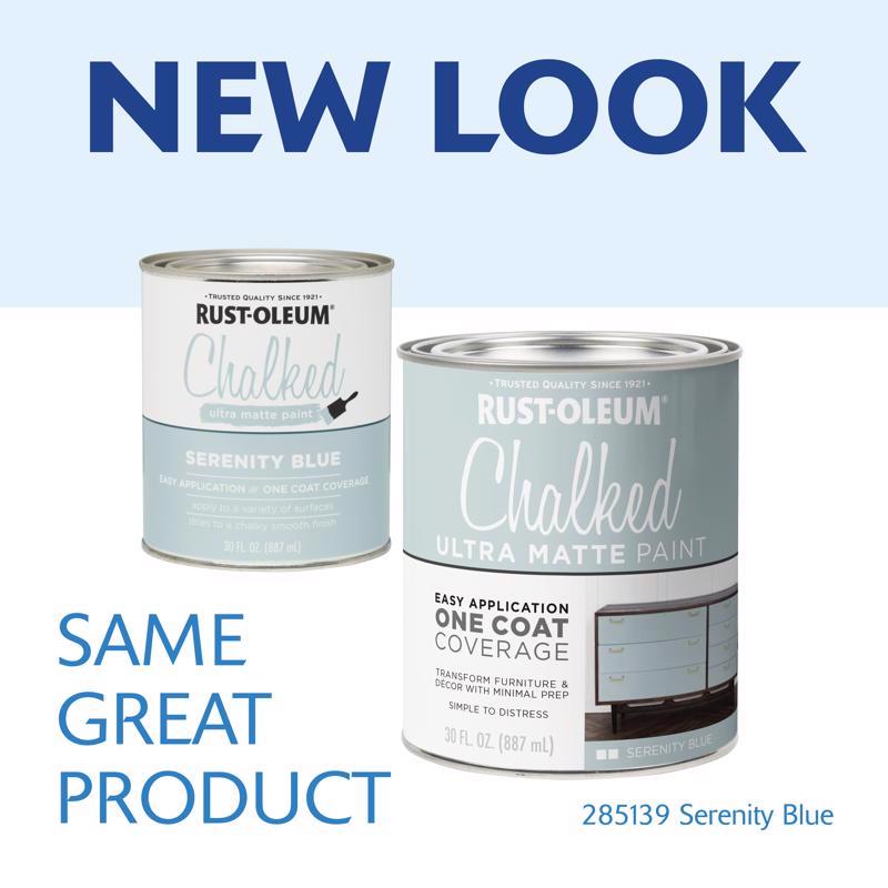 Rust-Oleum Chalked Matte Serenity Blue Water-Based Acrylic Chalk Paint 30 oz