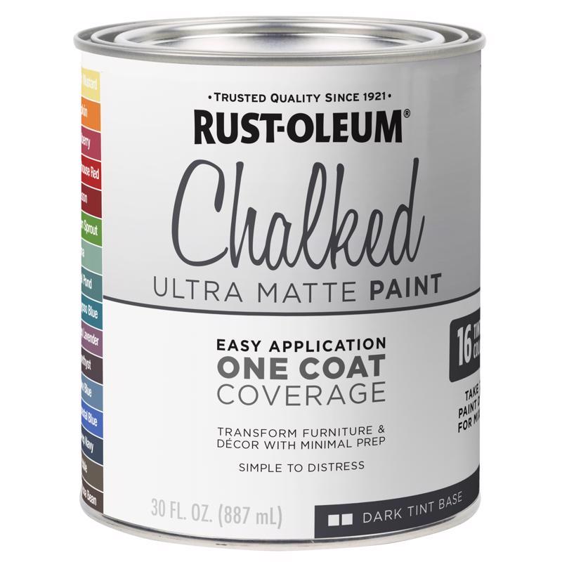 Rust-Oleum Chalked Ultra Matte Dark Tint Tint Base Acrylic Chalk Paint 29 oz