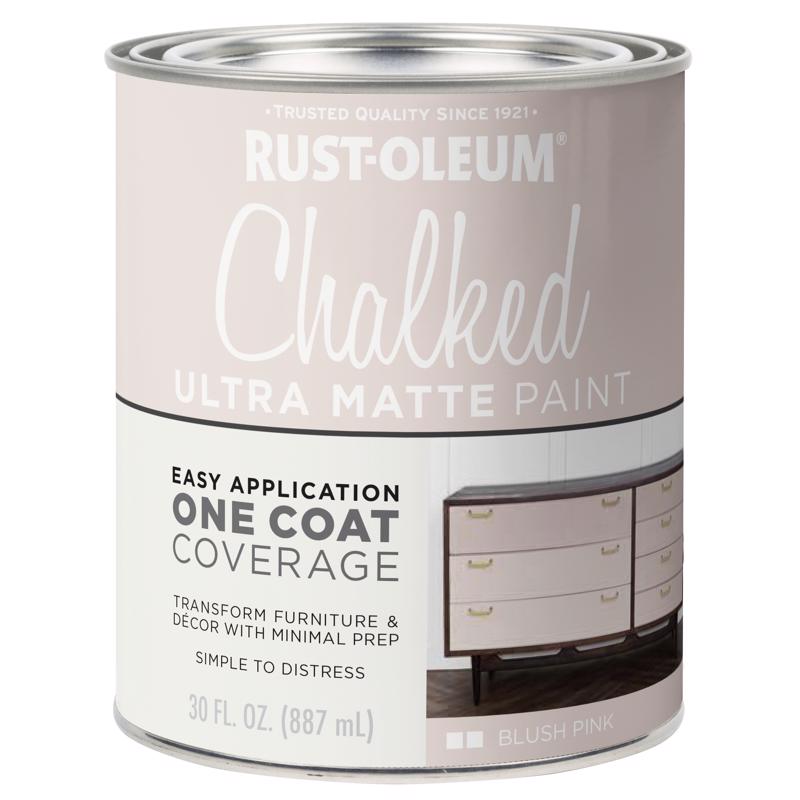 Rust-Oleum Chalked Ultra Matte Blush Pink Water-Based Acrylic Chalk Paint 30 oz