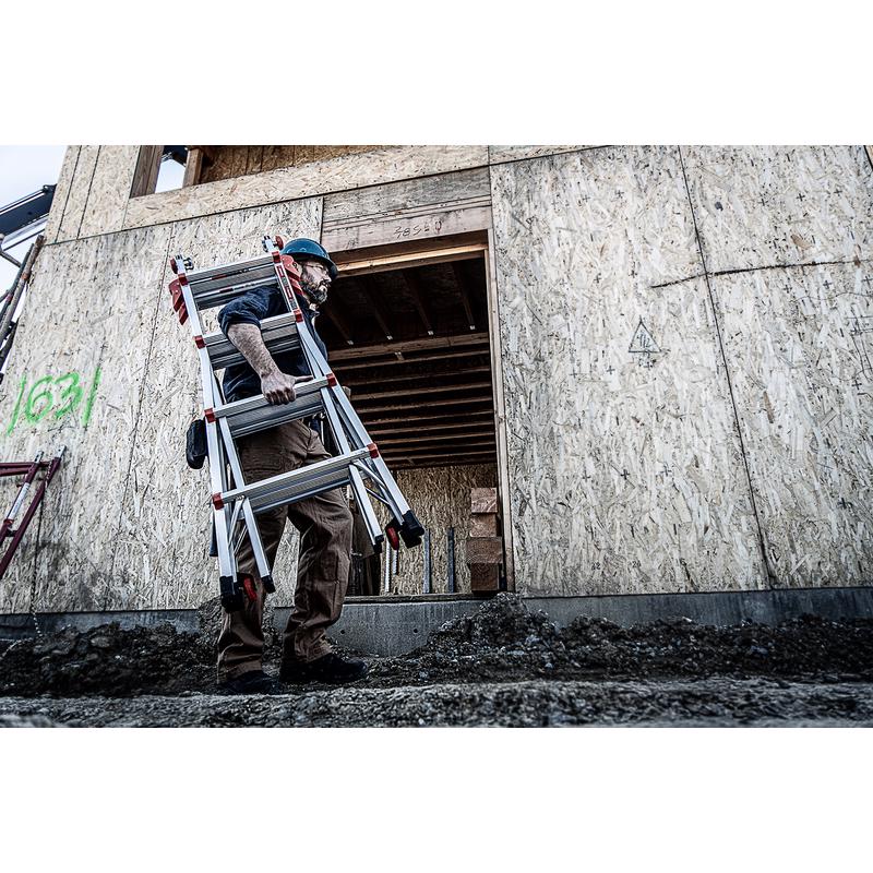 Little Giant Velocity 17 ft. H Aluminum Telescoping Multi-Position Ladder Type IA 300 lb. capacity