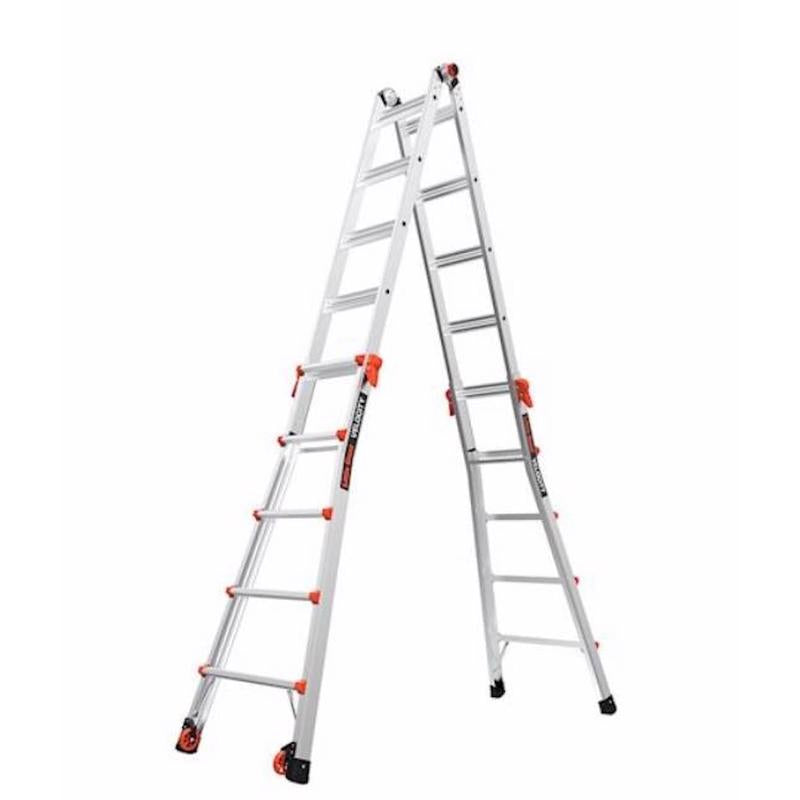Little Giant Velocity 17 ft. H Aluminum Telescoping Multi-Position Ladder Type IA 300 lb. capacity