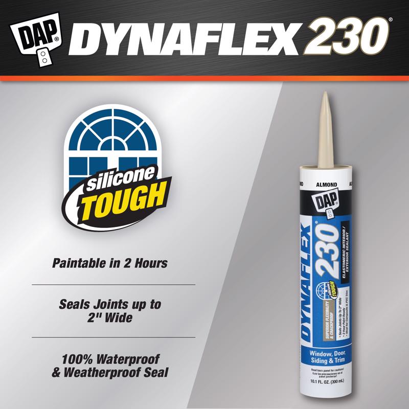 12 Pack of 10.1 oz DAP 18306 Dynaflex 230 Almond Premium Window, Door, and Trim Sealant