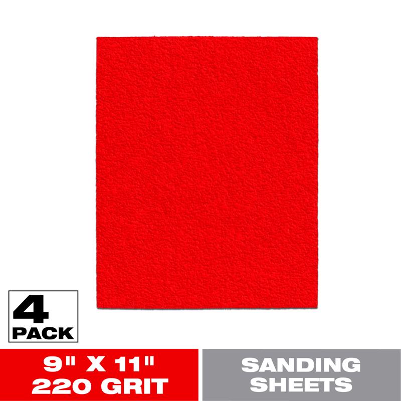 Diablo 9 in. L X 11 in. W 220 Grit Aluminum Oxide Sanding Sheet 4 pk