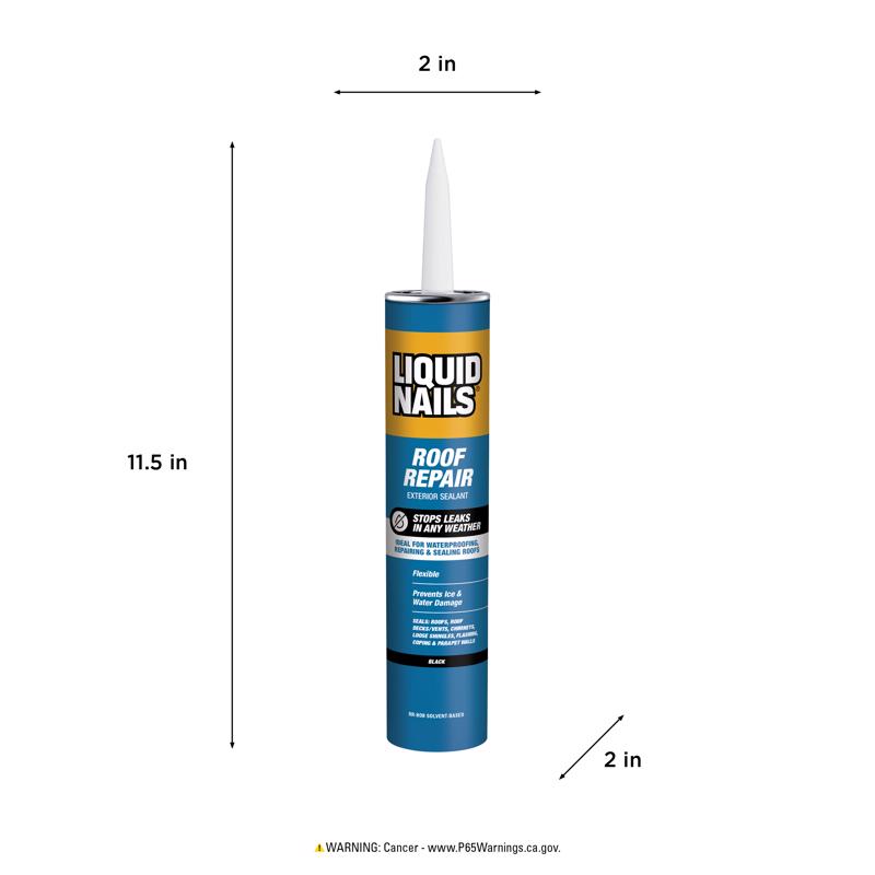 Liquid Nails Tough Repair Black Latex Caulk Sealant 10.3 oz