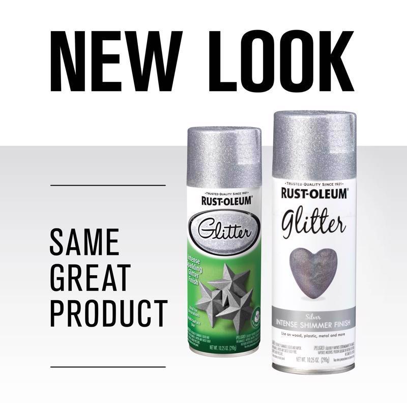 Rust-Oleum Specialty Glitter Silver Spray Paint 10.25 oz