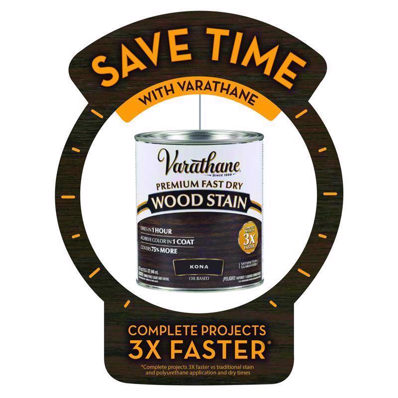 Varathane Semi-Transparent Gloss Bleached Blue Oil-Based Urethane Modified Alkyd Wood Stain 1 qt