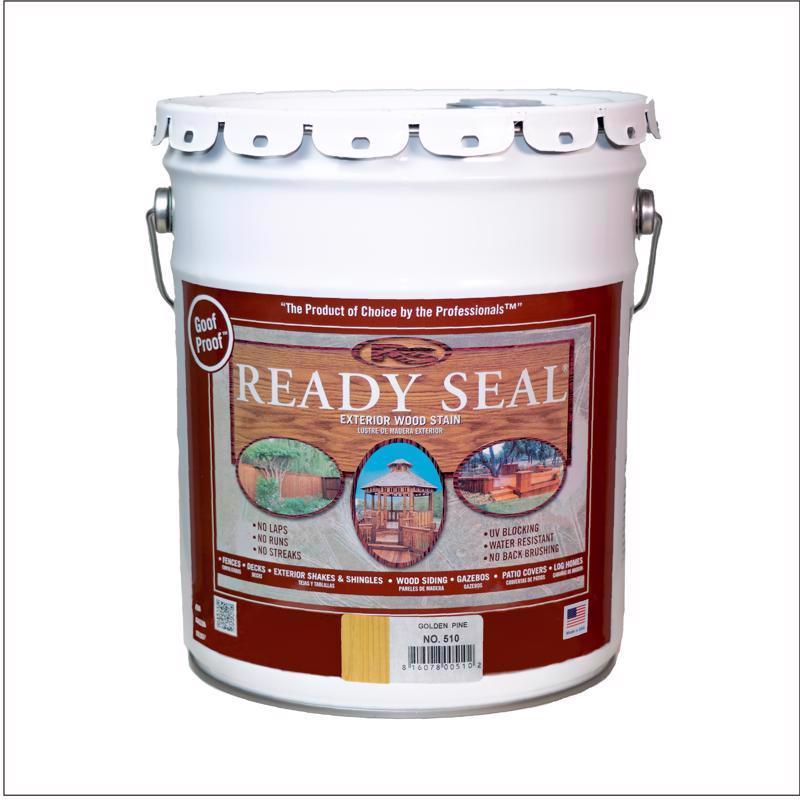 Ready Seal Goof Proof Semi-Transparent Flat Golden Pine Oil-Based Penetrating Wood Stain/Sealer 5 ga