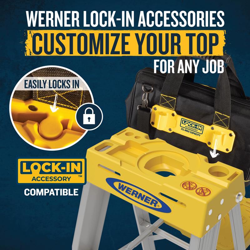 Werner 3 ft. H Aluminum Step Ladder Type IA 300 lb. capacity