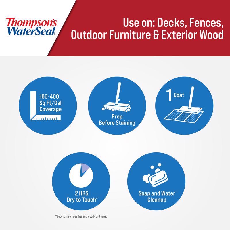 Thompson's WaterSeal Wood Sealer Solid Sedona Red Waterproofing Wood Sealer 1 gal