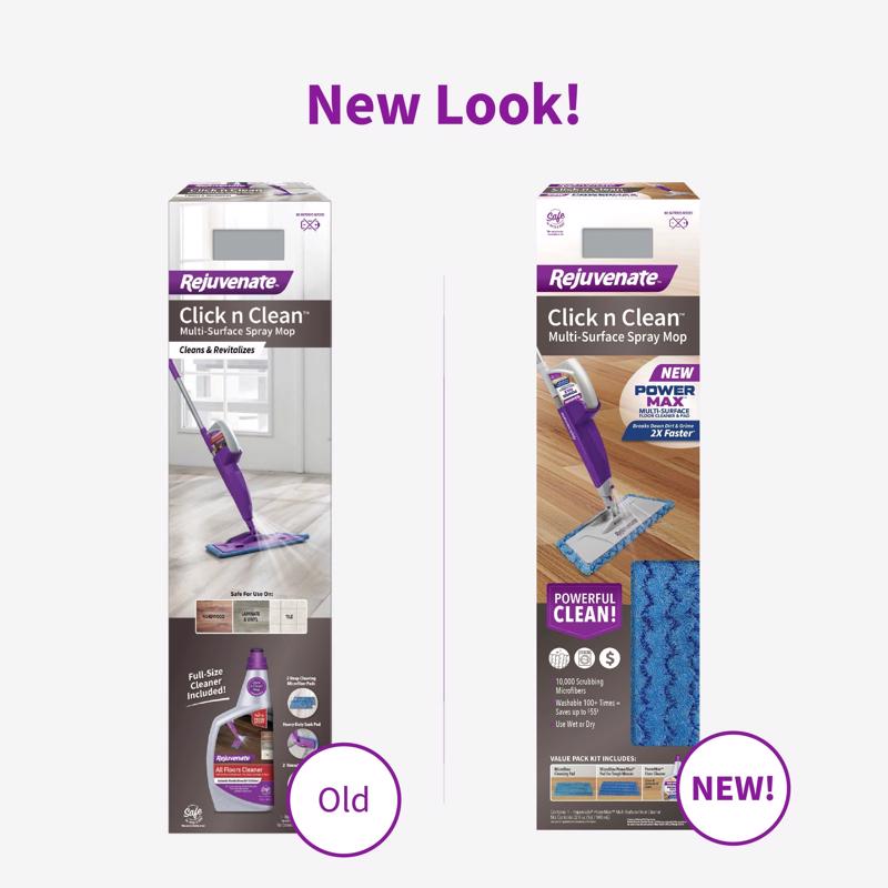 Rejuvenate Click n Clean 16 in. W Flat Mop Kit