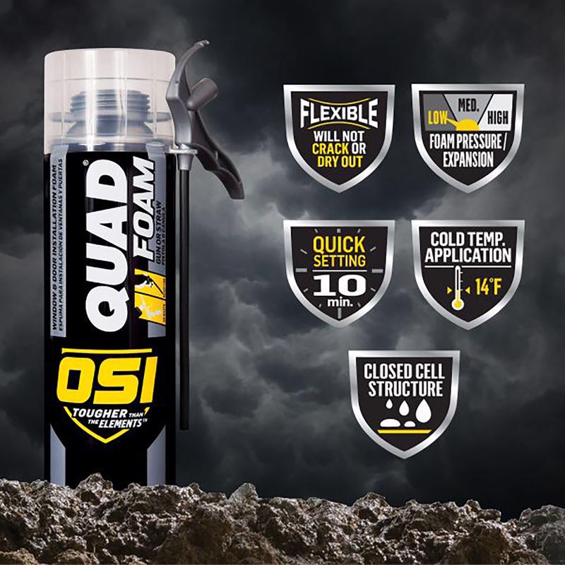 OSI Quad Tan Foam Window and Door Foam Sealant 21.1 oz