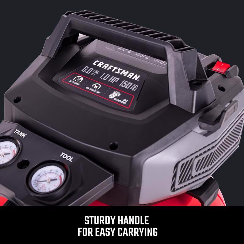 Craftsman 6 gal Pancake Portable Air Compressor 150 psi 0.8 HP