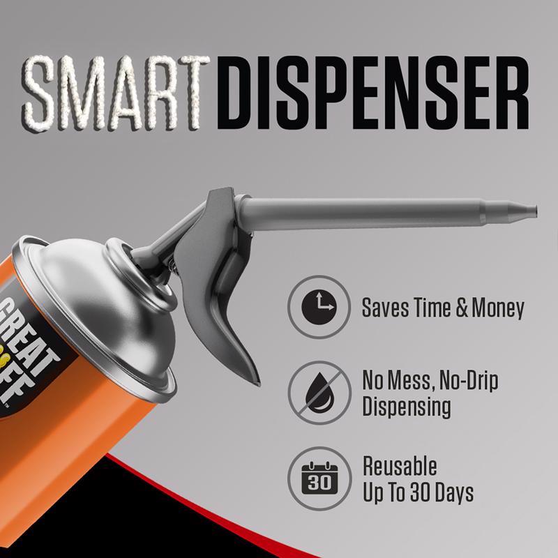 Great Stuff Smart Dispenser Orange Polyurethane Fireblock Foam Sealant 12 oz