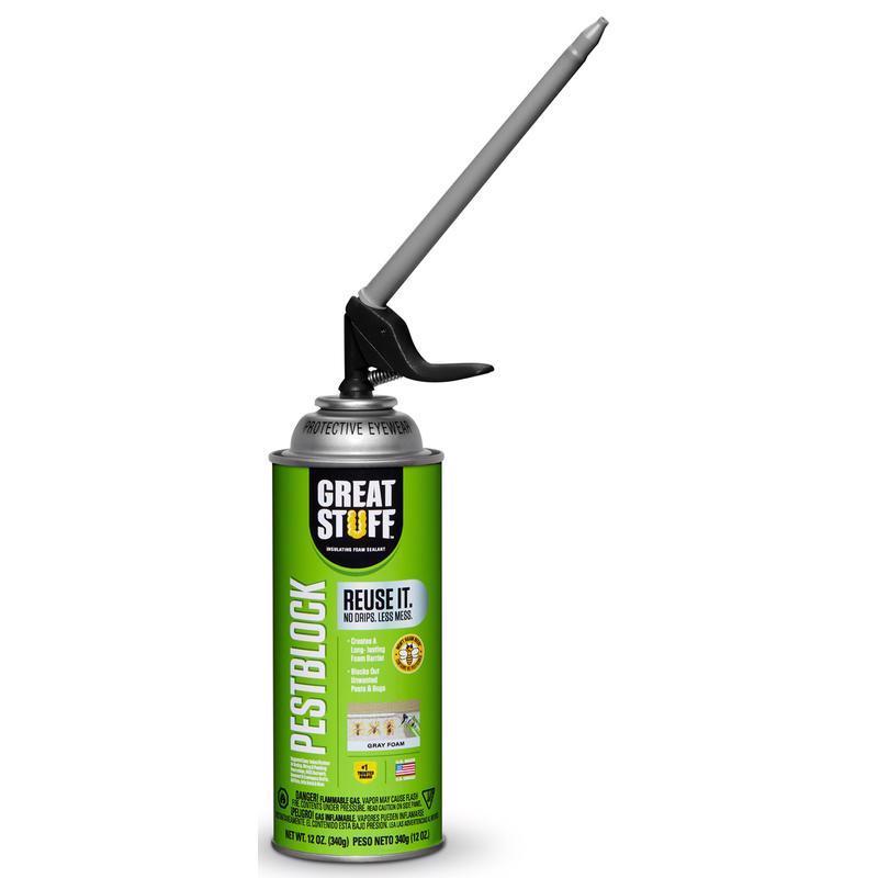 Great Stuff Smart Dispenser Gray Polyurethane Insulating Foam Sealant 12 oz