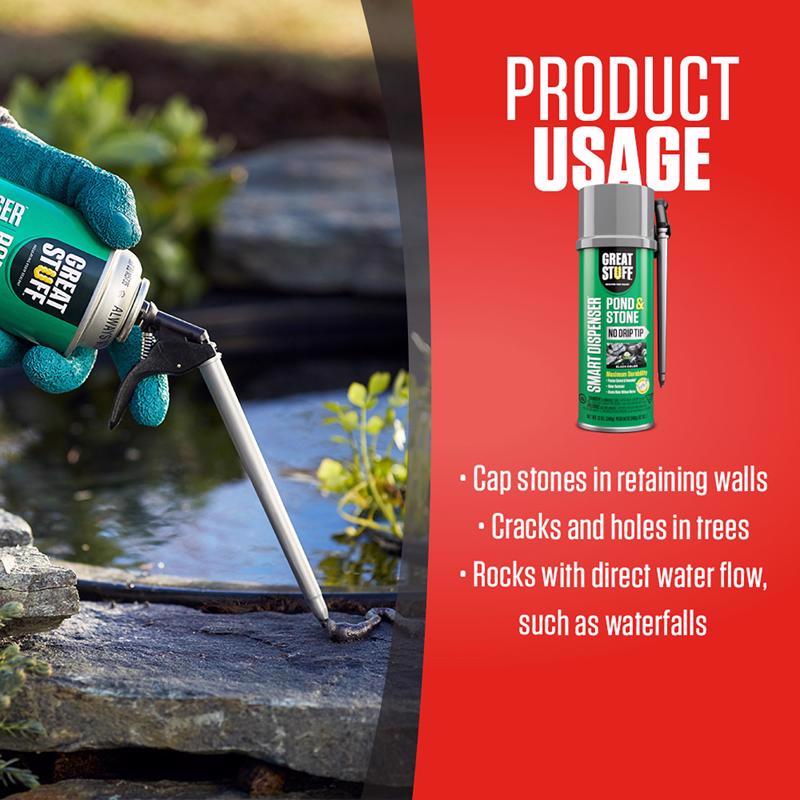 Great Stuff Smart Dispenser Black Polyurethane Insulating Foam Sealant 12 oz