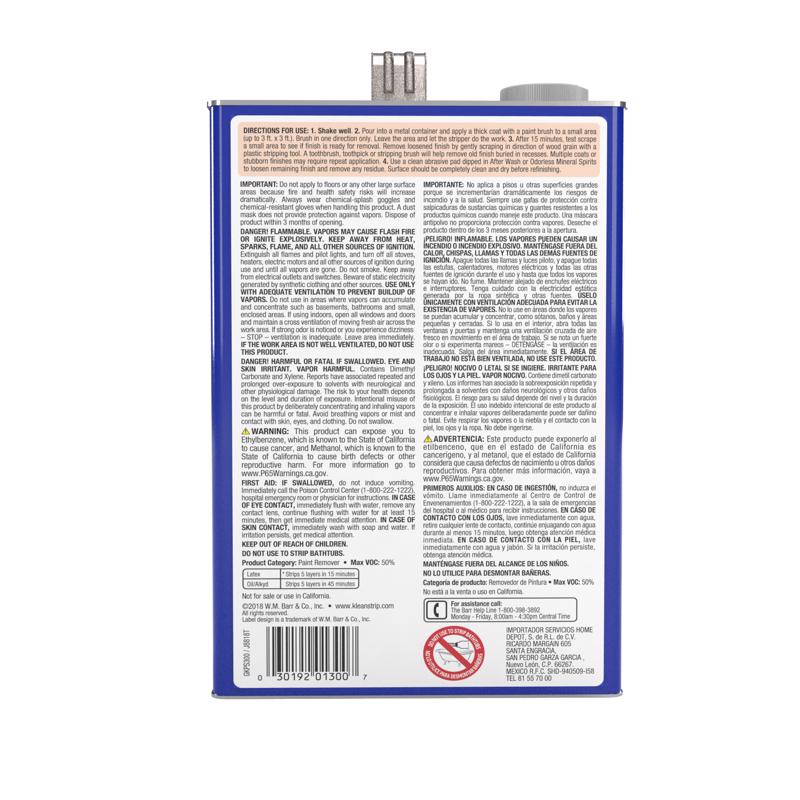 Klean Strip Fast Paint and Varnish Stripper 1 qt