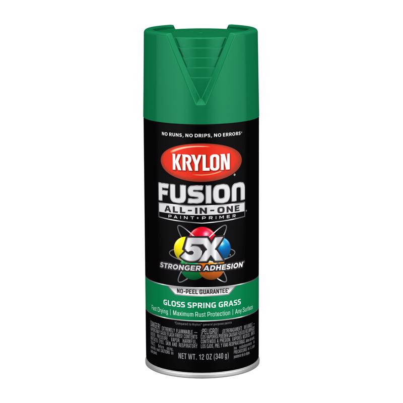 Krylon Fusion All-In-One Gloss Spring Grass Paint+Primer Spray Paint 12 oz