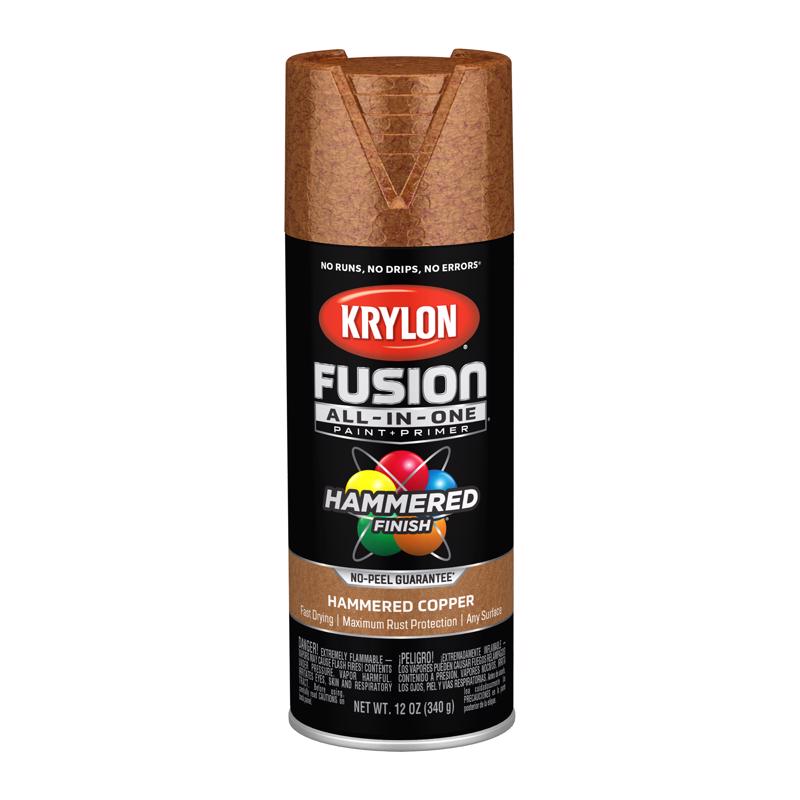 Krylon Fusion All-In-One Hammered Copper Paint+Primer Spray Paint 12 oz