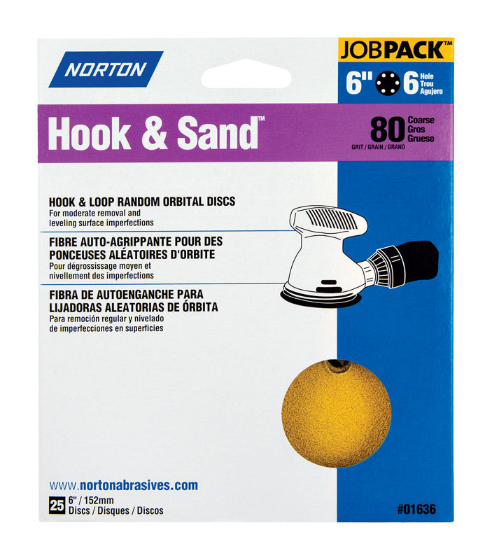SAND DISC 80G 6" 25PK