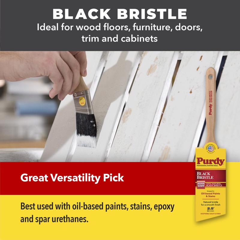 Purdy Black Bristle Extra Oregon 3 in. Medium Stiff Angle Trim Paint Brush