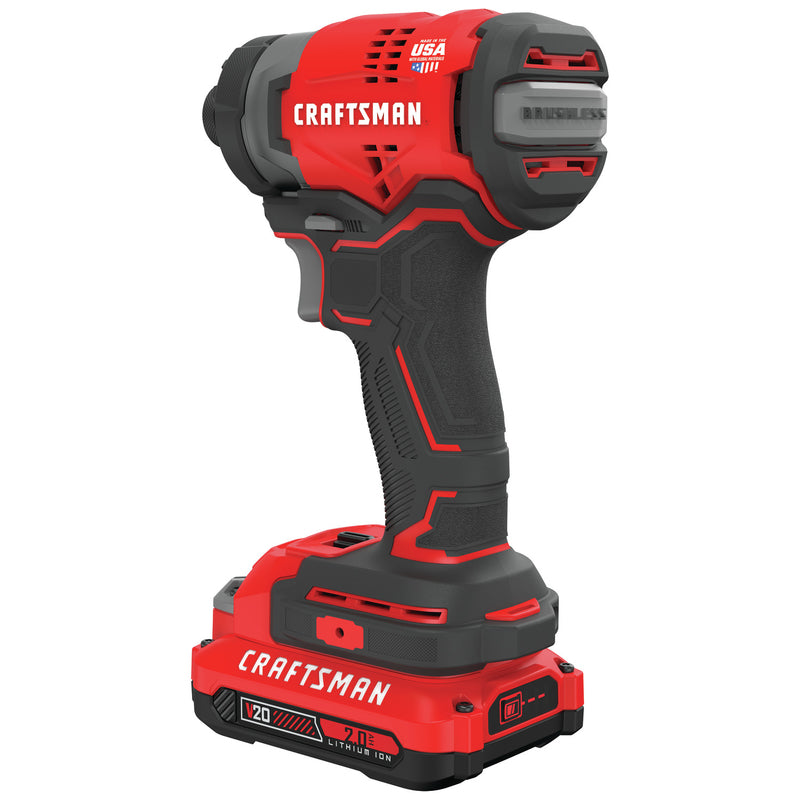 Craftsman V20 1/4 in. Cordless Brushless Impact Driver Kit (Battery & Charger)