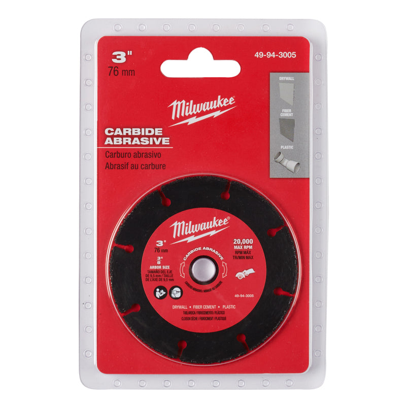 Milwaukee 3 in. D X 3/8 in. Carbide Abrasive Cut-Off Blade 1 pc