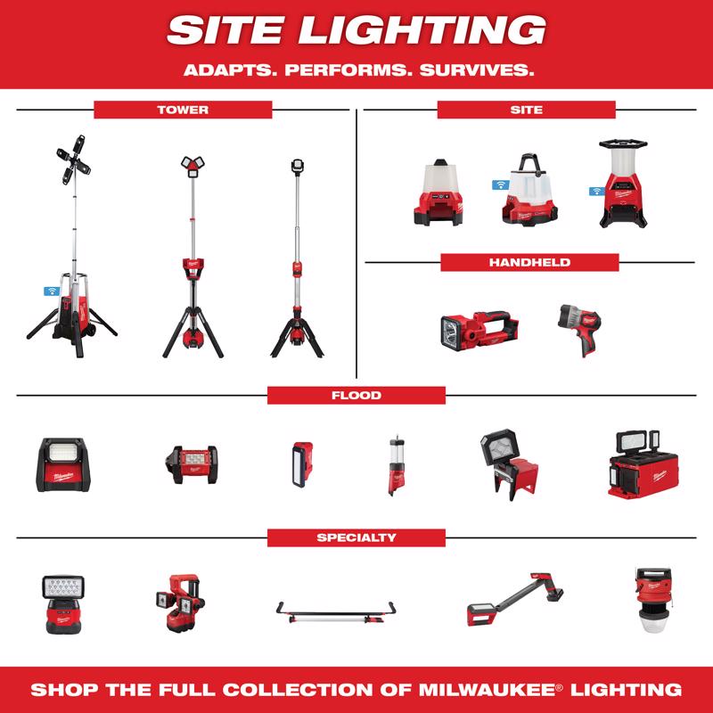 Milwaukee M18 300 lm Black/Red LED Stick Light