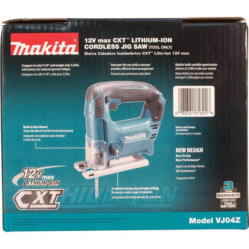 Makita 12V CXT Cordless Jig Saw Tool Only