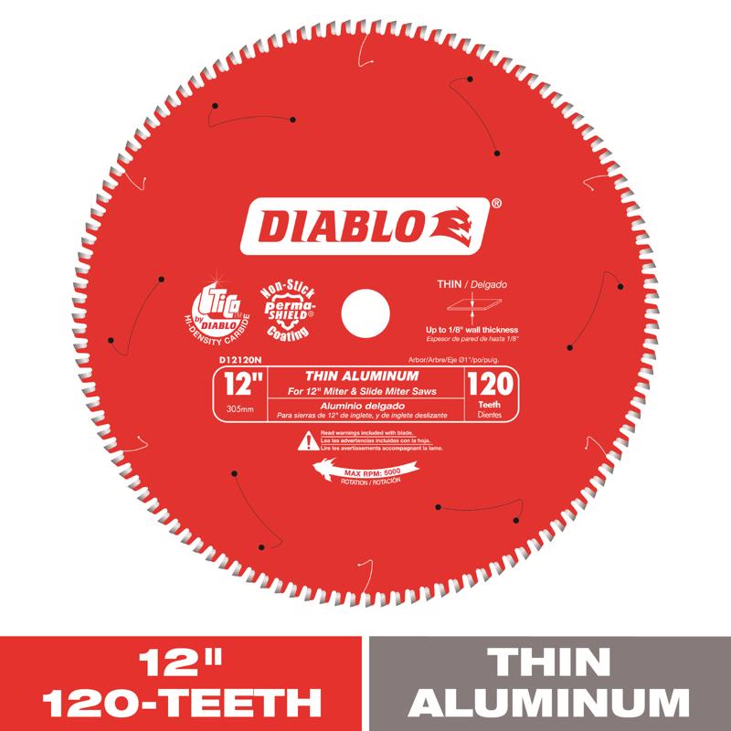 Diablo 12 in. D X 1 in. TiCo Hi-Density Carbide Circular Saw Blade 120 teeth 1 pk