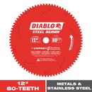 Diablo Steel Demon 12 in. D X 1 in. Cermet Cermet Metal Saw Blade 80 teeth 1 pk