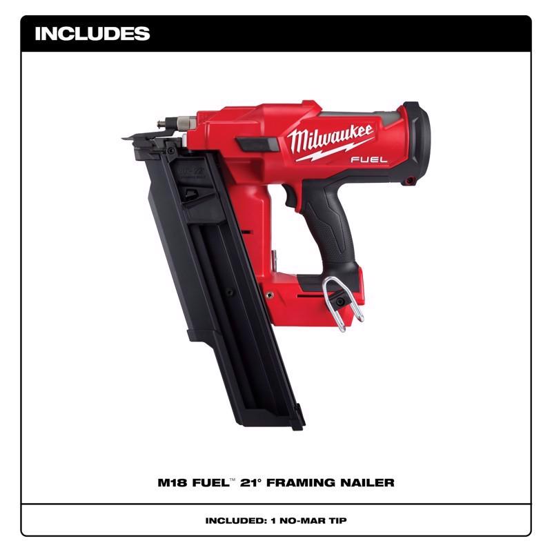 Milwaukee M18 FUEL 18 Volt Brushless 21 deg Framing Nailer