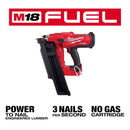 Milwaukee M18 FUEL 18 Volt Brushless 21 deg Framing Nailer
