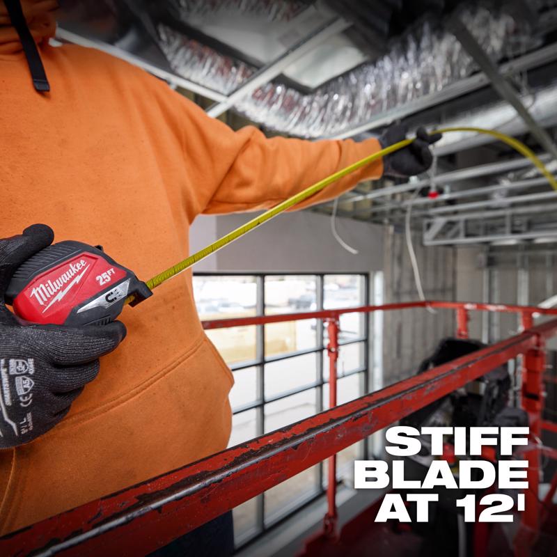 Milwaukee 25 ft. L X 1 in. W Compact Wide Blade Magnetic Tape Measure 2 pk