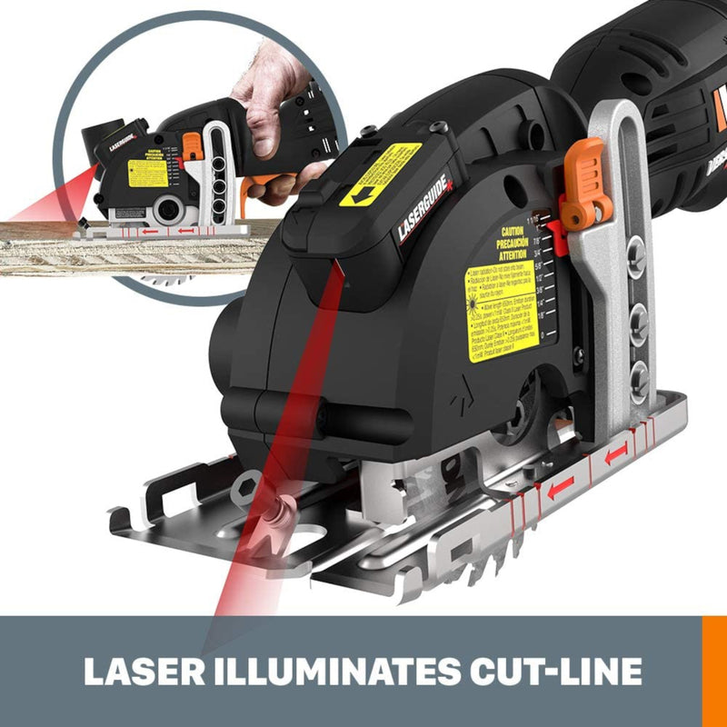 Worx 3-3/8 in. Corded Compact Circular Saw