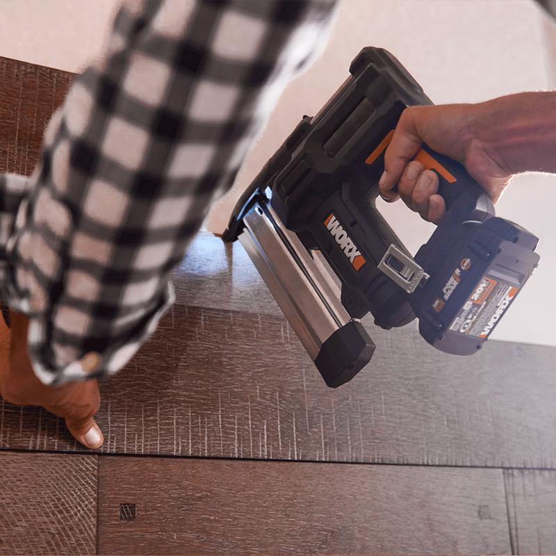 Worx 18 Ga. Cordless Brad Nailer and Staple Gun Kit (Battery & Charger) 20 V