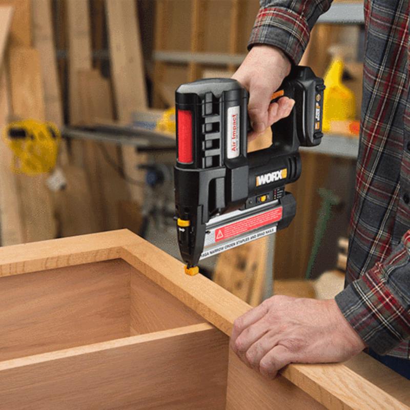Worx 18 Ga. Cordless Brad Nailer and Staple Gun Kit (Battery & Charger) 20 V