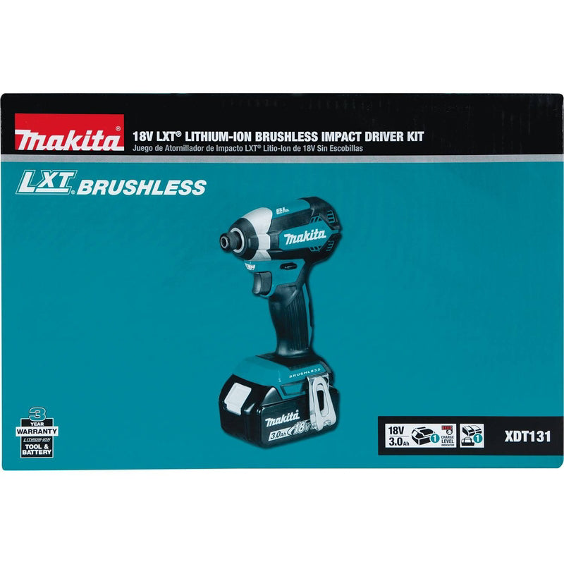 Makita 18V LXT 1/4 in. Cordless Brushless Impact Driver Kit (Battery & Charger)