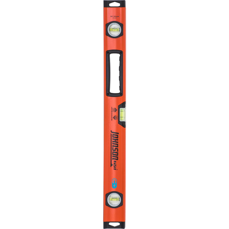 Johnson 24 in. Aluminum Magnetic Box Level 3 vial