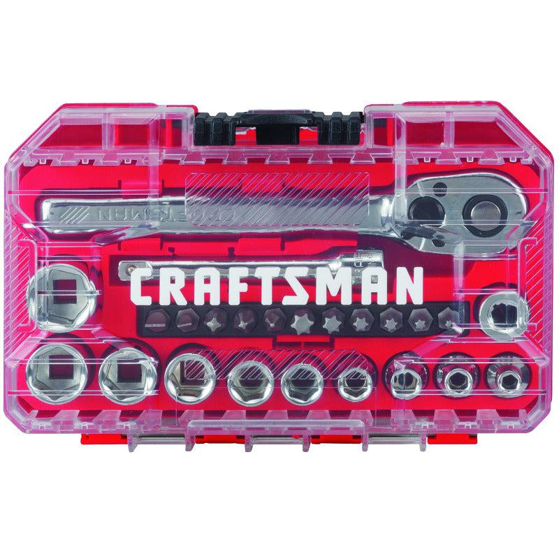 Craftsman 1/4 in. drive SAE 6 Point Mechanic's Tool Set 24 pc