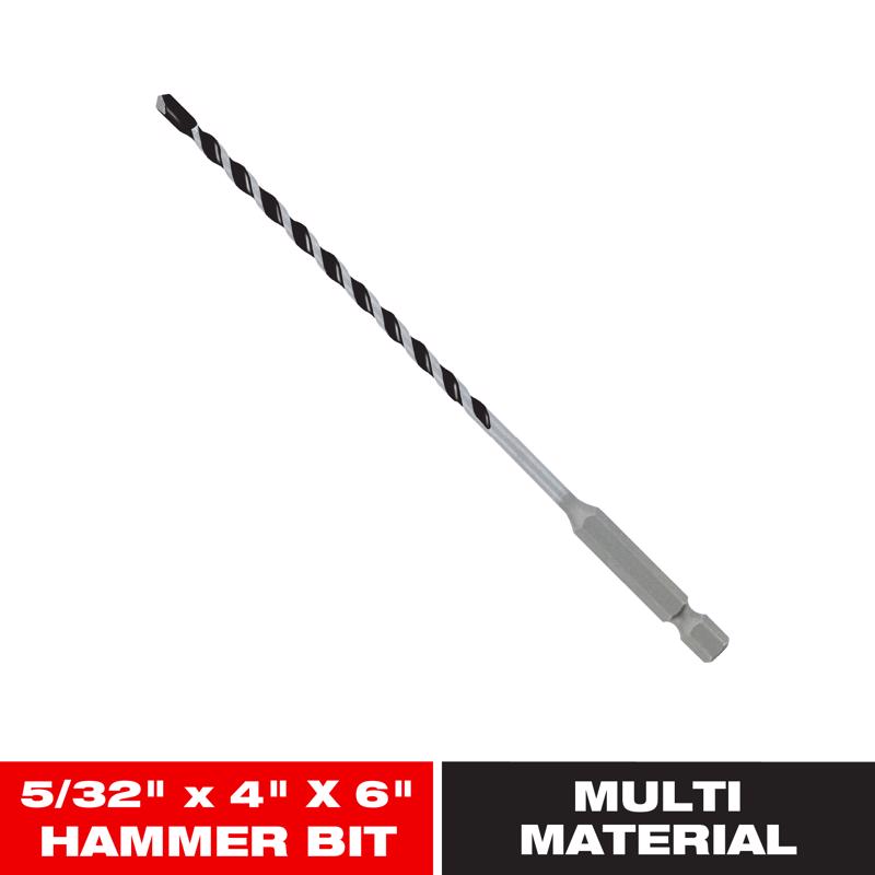 Diablo 5/32 in. X 6 in. L Multi-Material Carbide Tipped Hammer Drill Bit Hex Shank 1 pk