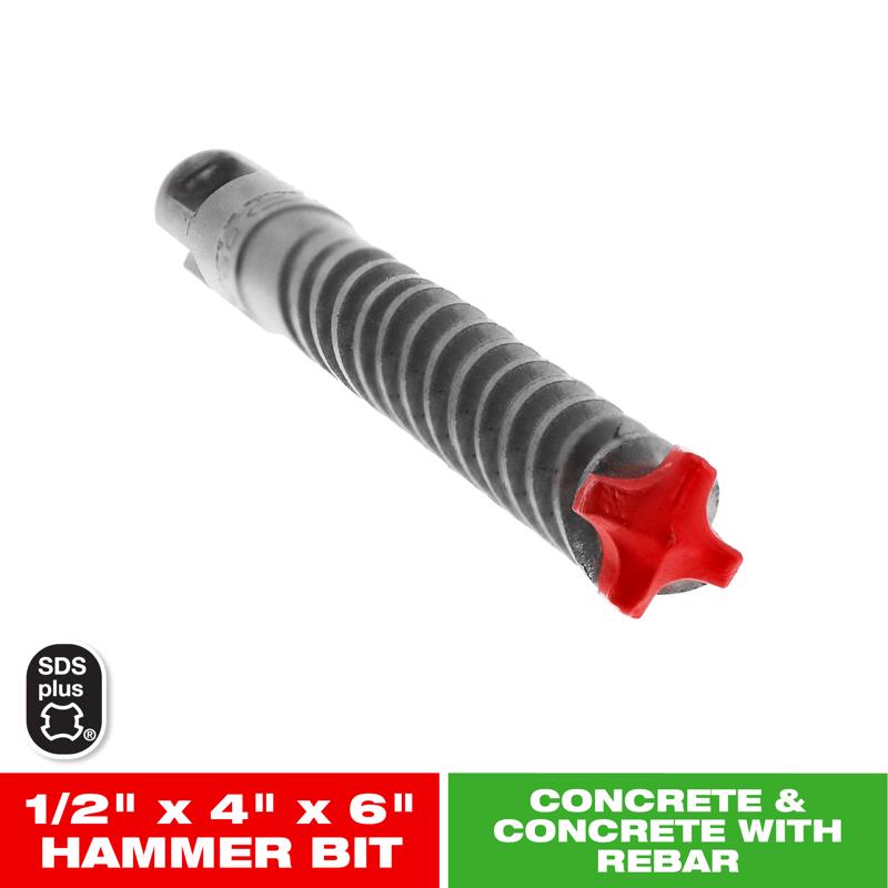 Diablo Rebar Demon 1/2 in. X 6 in. L Carbide Hammer Drill Bit SDS-Plus Shank 1 pk