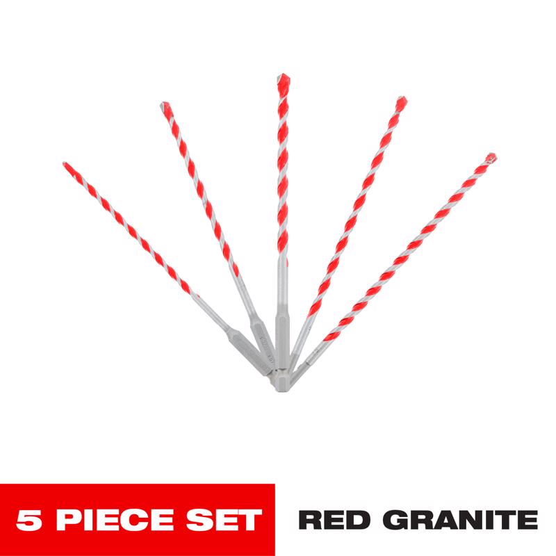 Diablo SPEEDemon Carbide Tipped Red Granite Hammer Bit Set Hex Shank 5 pc