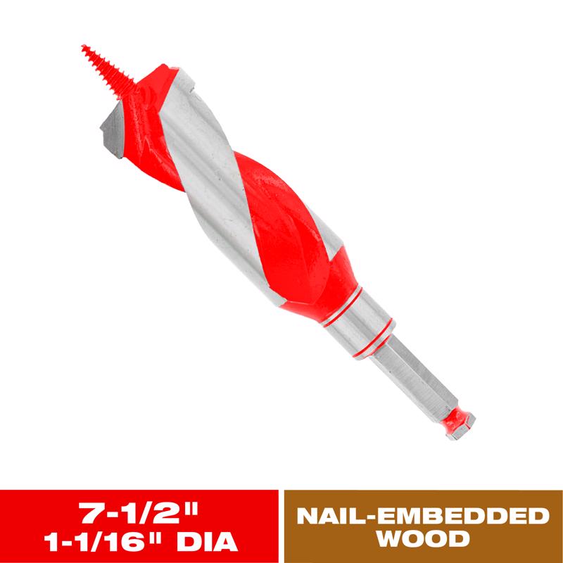 Diablo Dura-Tip 1-1/2 in. D X 7.5 in. L Auger Bit High Speed Steel 1 pc