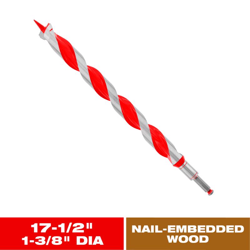 Diablo Dura-Tip 1-3/8 in. D X 17.5 in. L Auger Bit High Speed Steel 1 pc