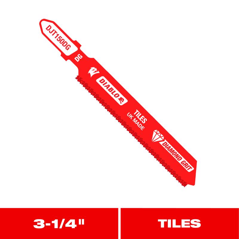 Diablo 3-1/4 in. Diamond Grit T-Shank Hard Tile Jig Saw Blade 1 pk