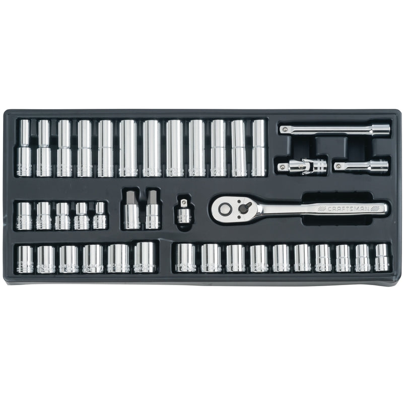 Craftsman 1/4, 3/8 and 1/2 in. drive Metric and SAE 6 and 12 Point Mechanic's Tool Set 308 pc